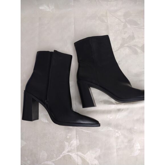 Steve Madden Boots Womens Size 11 Black Sparrow Block Heel Pointed Toe SPRW01S1 - Picture 5 of 6